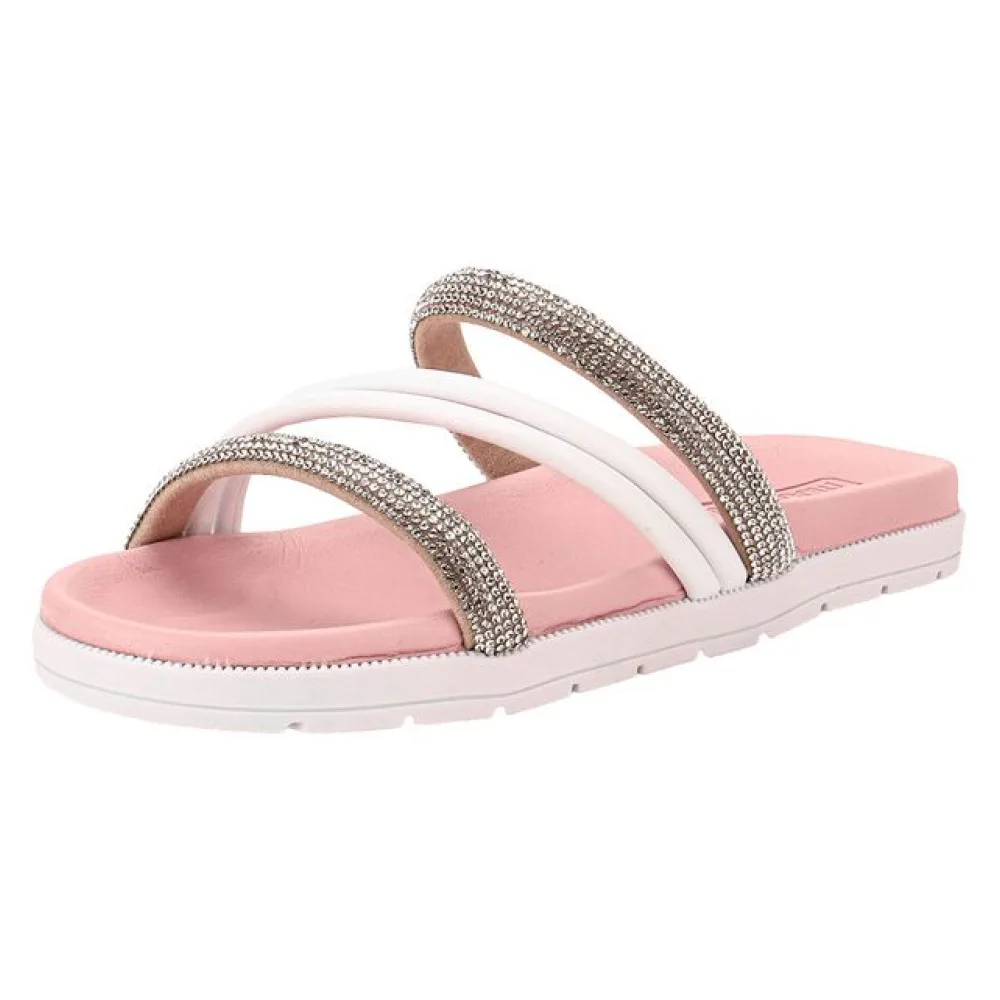 Sandália Infantil Feminina Molekinha 2352107 BRANCO/ROSA 26