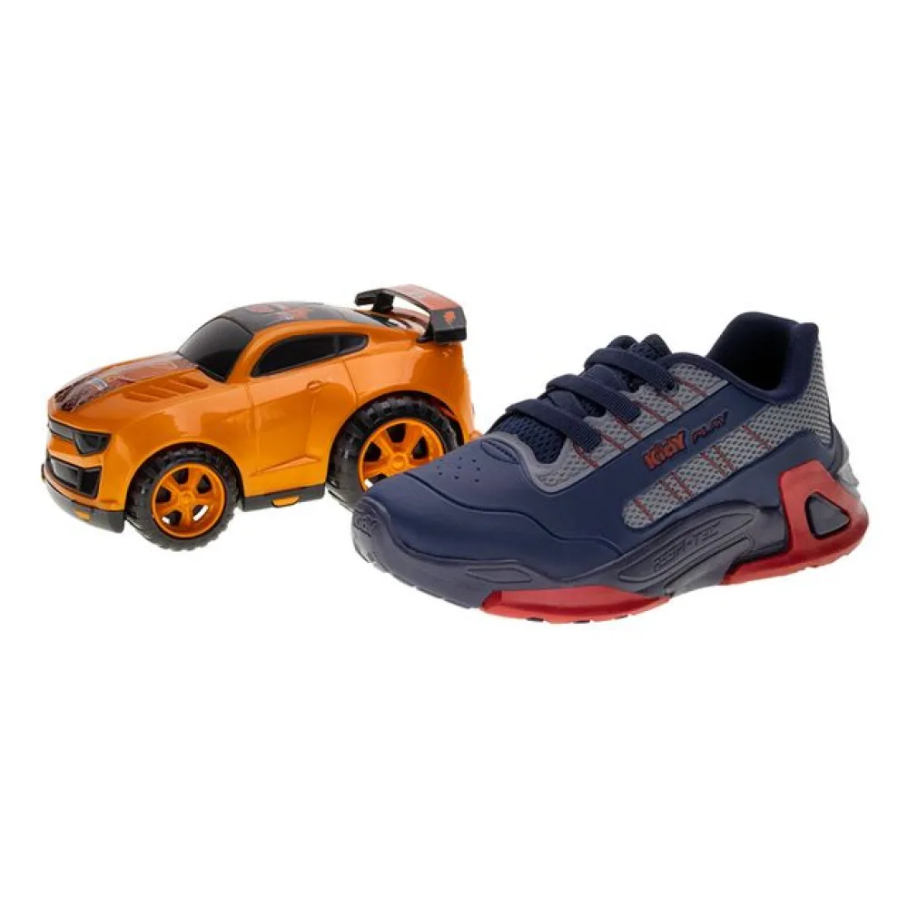 Kit Tênis Infantil Play e Carrinho Kidy 0070632 MARINHO 27