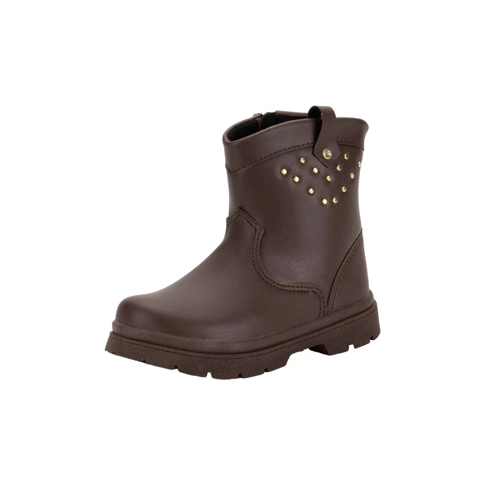 Bota Infantil Feminina Lily Kids 15103 CAFÉ 21