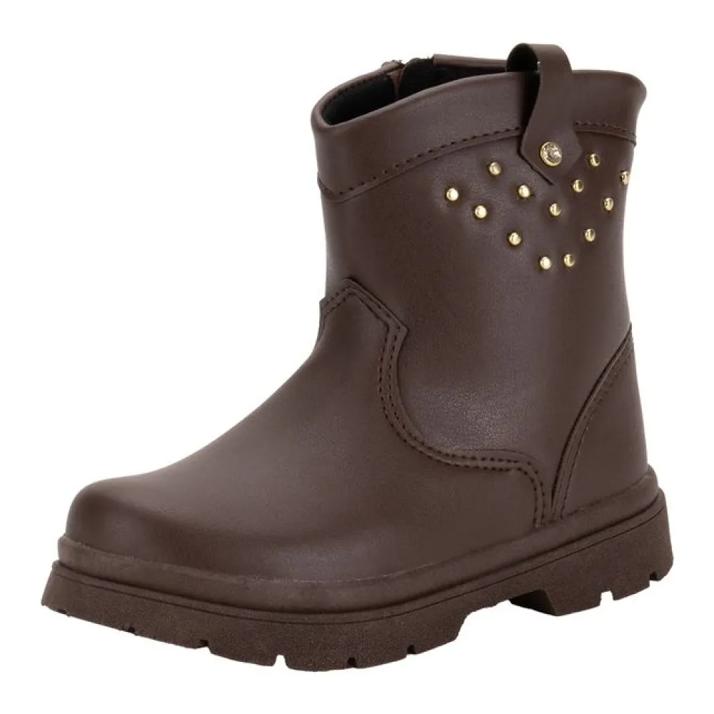 Bota Infantil Feminina Lily Kids 15103 CAFÉ 21