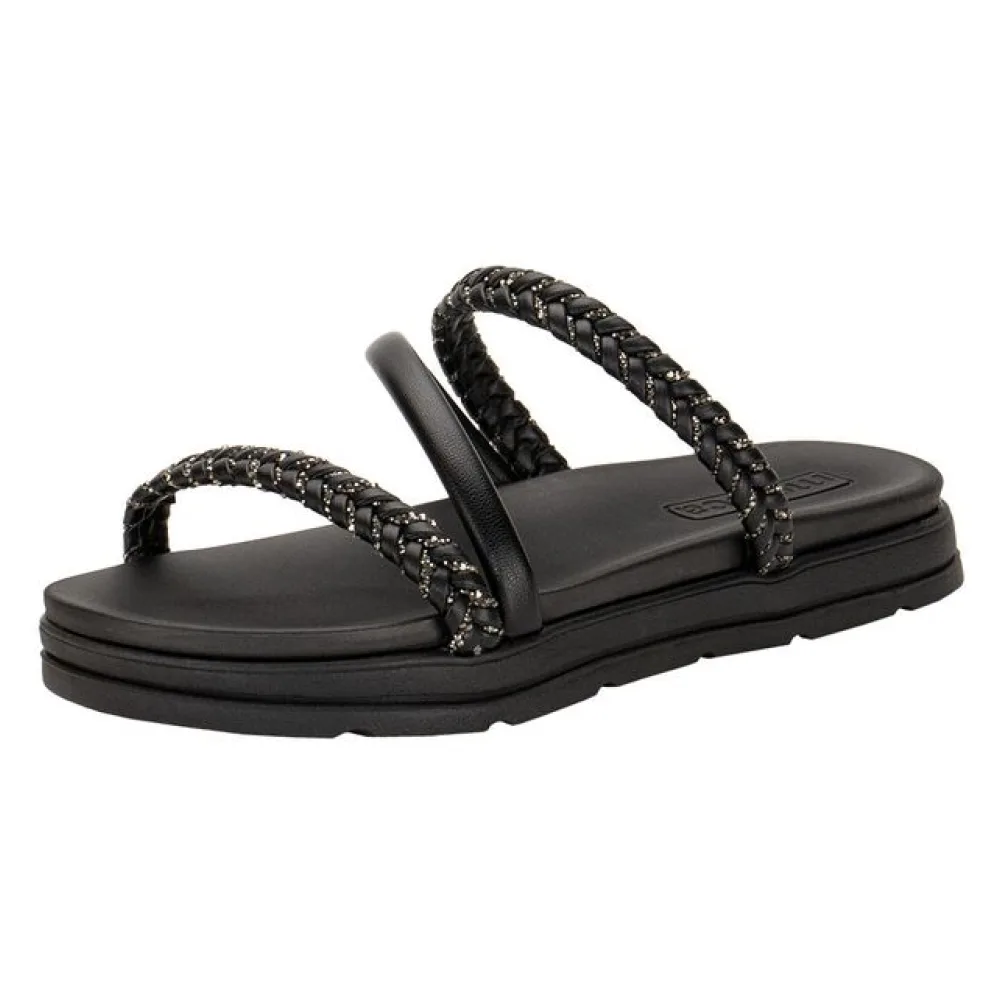 Tamanco Feminino Flat Moleca 5490114 PRETO 34