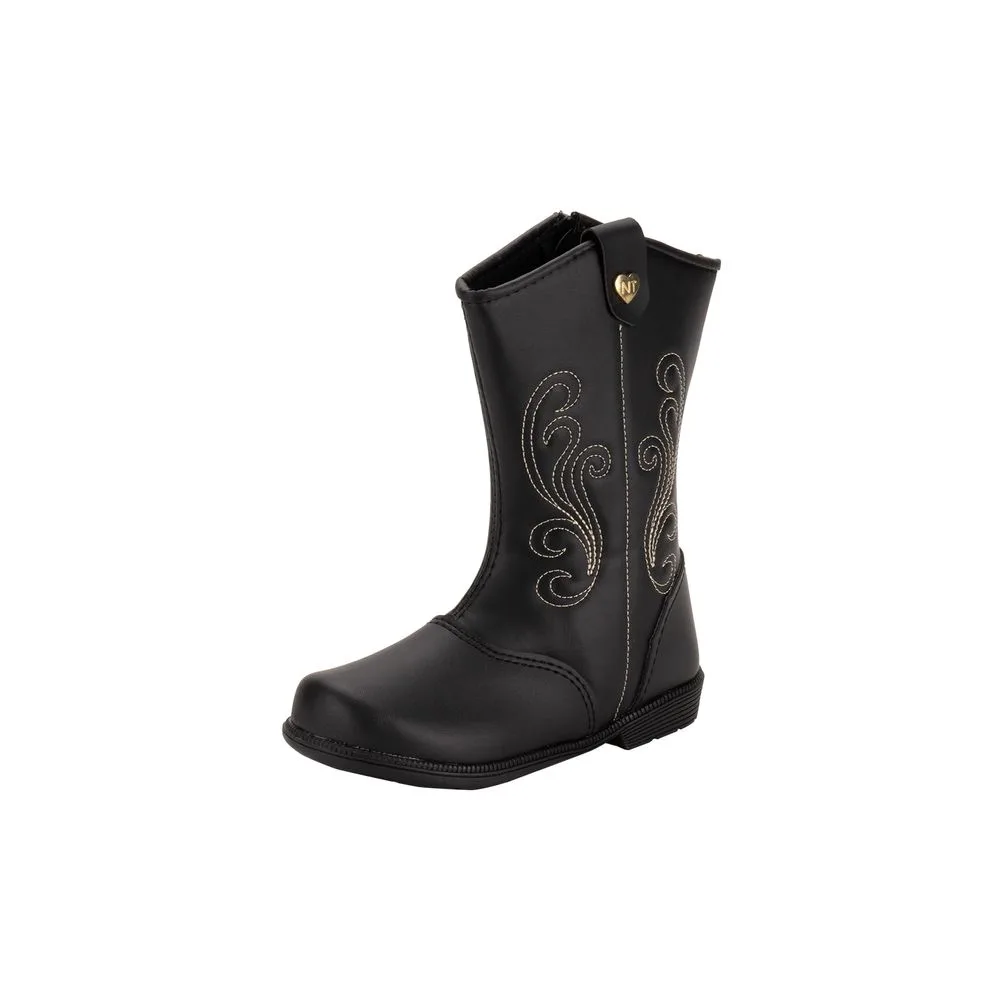 Bota Infantil Feminina Nathielly 009097 PRETO 21