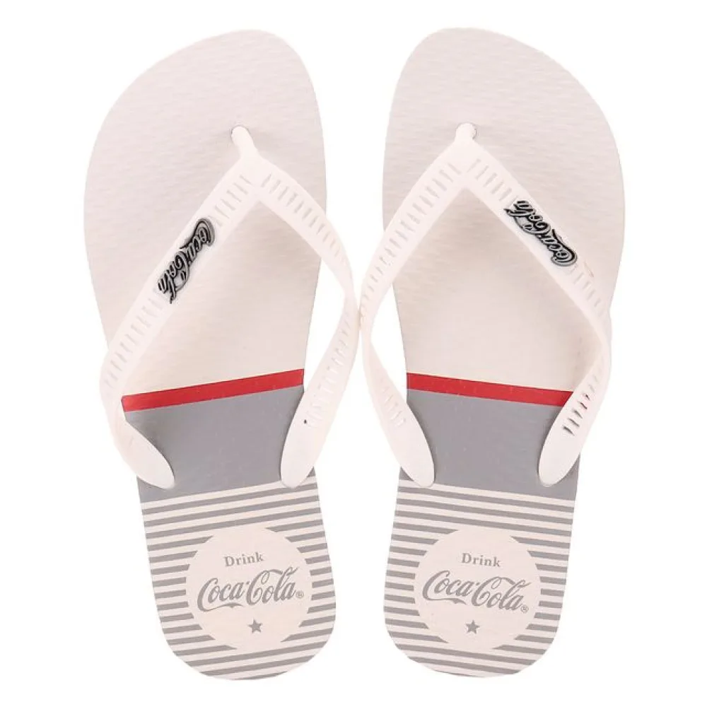 Chinelo Masculino Crisp Taste Coca-Cola CC3938 BRANCO/CINZA 37/38