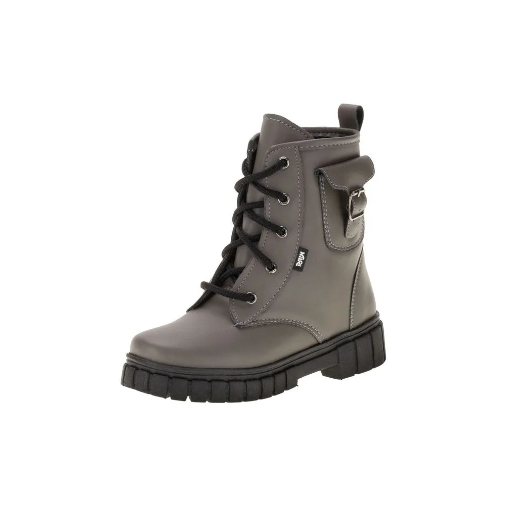 Bota Infantil Coturno Nilqi - 1500 CINZA 29
