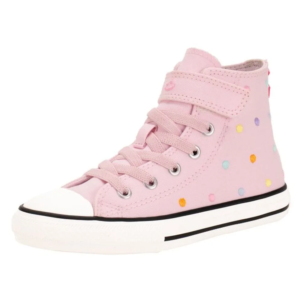 Tênis Infantil Chuck Taylor All Star 1V Polka Dots Converse CK1241 ROSA 28
