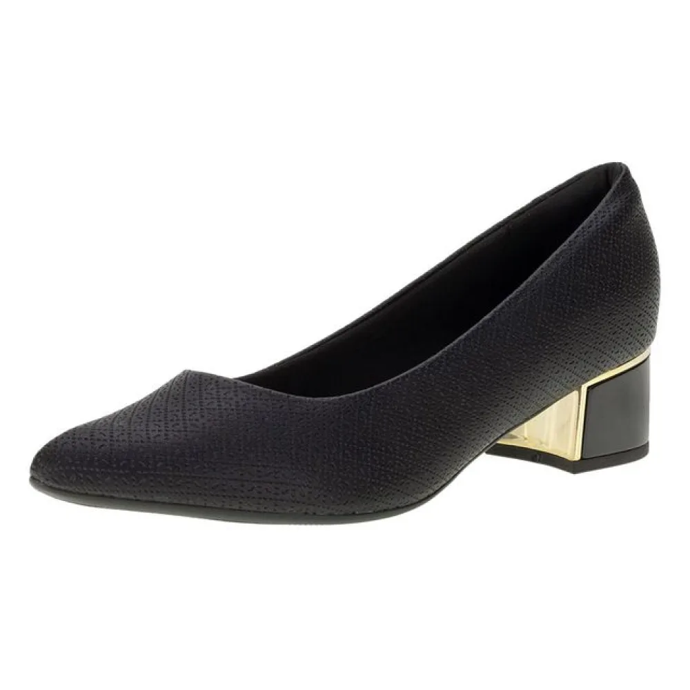 Sapato Feminino Salto Grosso Piccadilly - 739115 PRETO 01 34