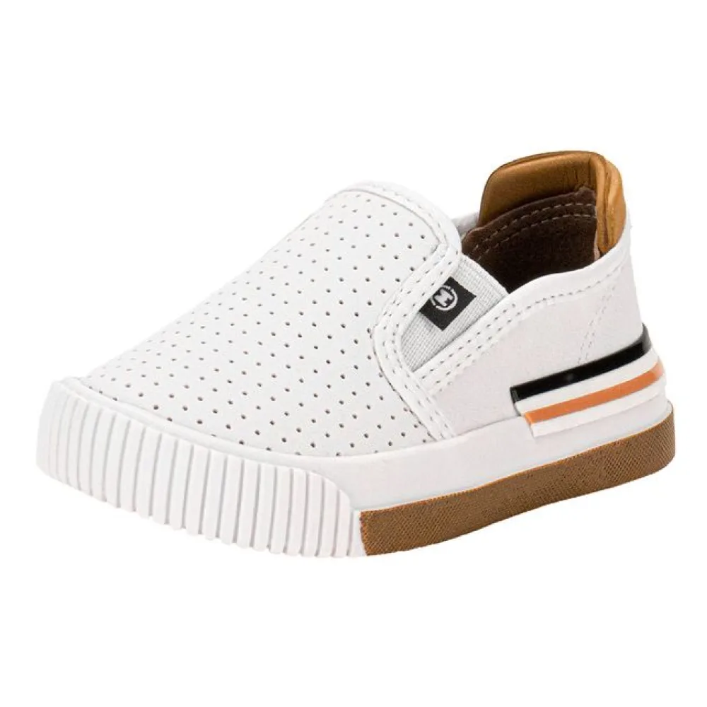 Tênis Infantil Masculino Slip On Molekinho 2615100 BRANCO 22