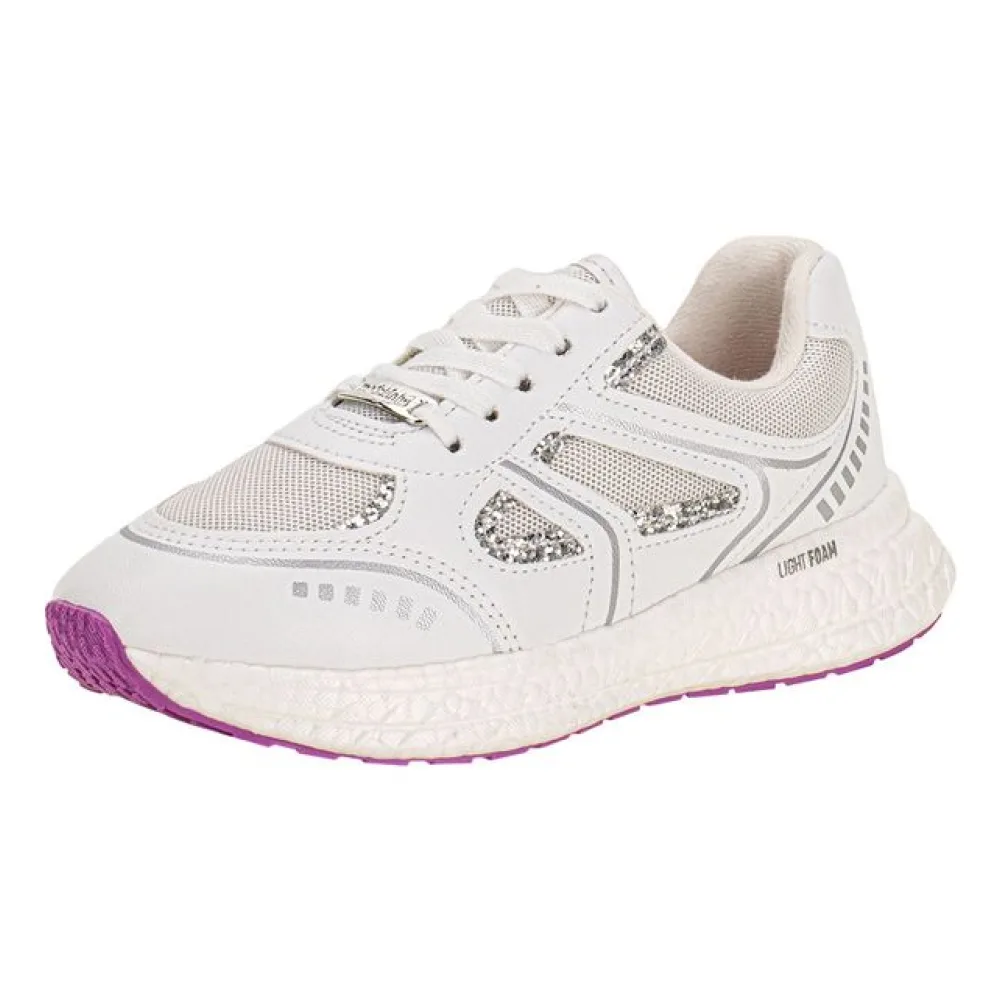 Tênis Infantil Feminino Molekinha 2580104 BRANCO/PRATA 26