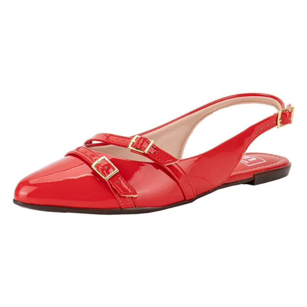 Sapato Feminino Mule Moleca 5444332 VERMELHO 34