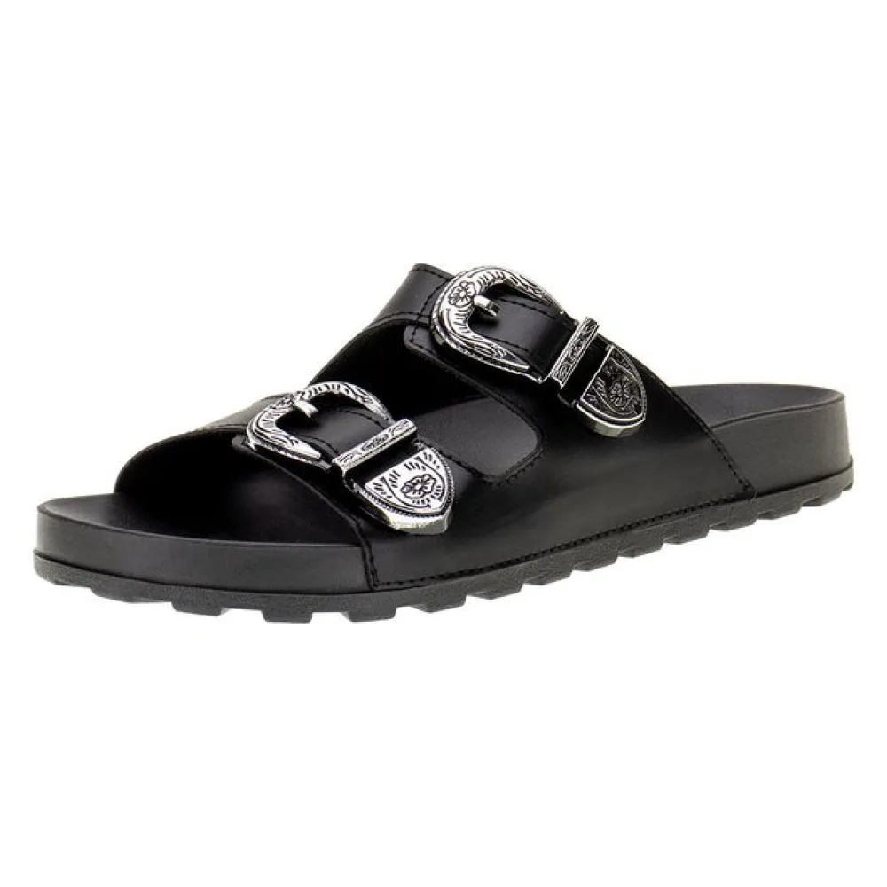 Sandália Feminina Conforto Moleca - 5436402 PRETO 01 34