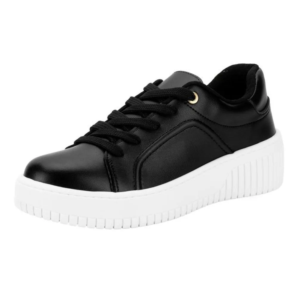 Tênis Feminino Casual Beira Rio 4316104 PRETO 01 34
