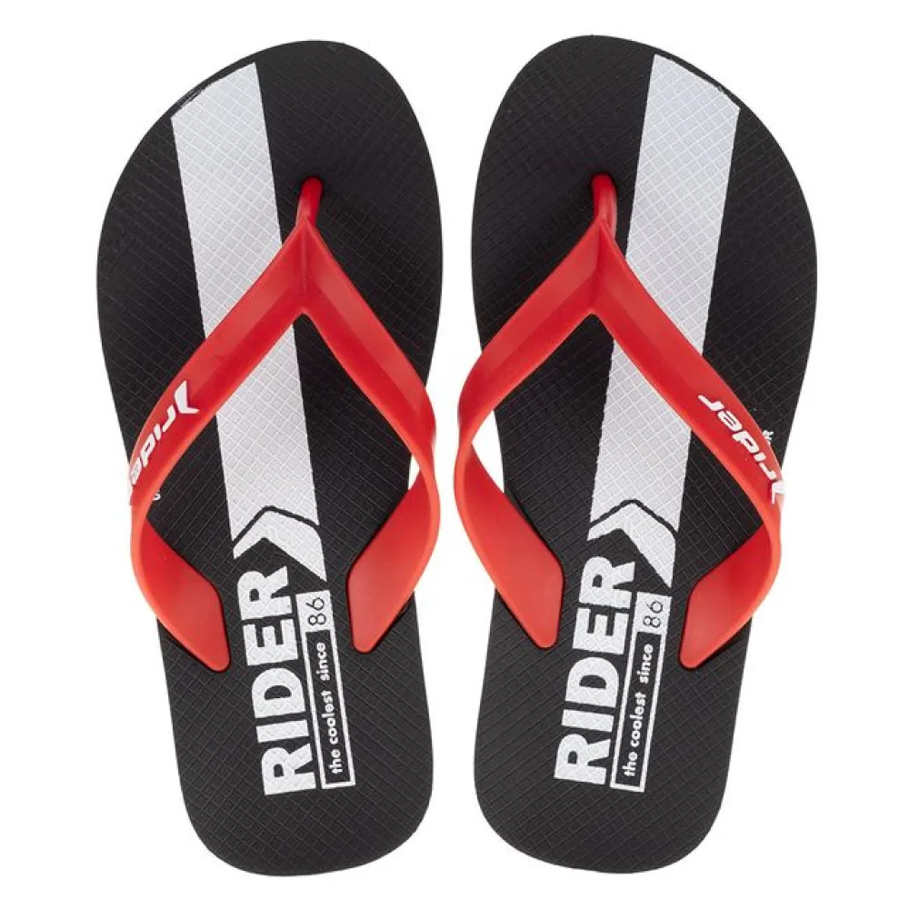 Chinelo Infantil Masculino Feel Urban Rider - 12342 PRETO/VERMELHO 30
