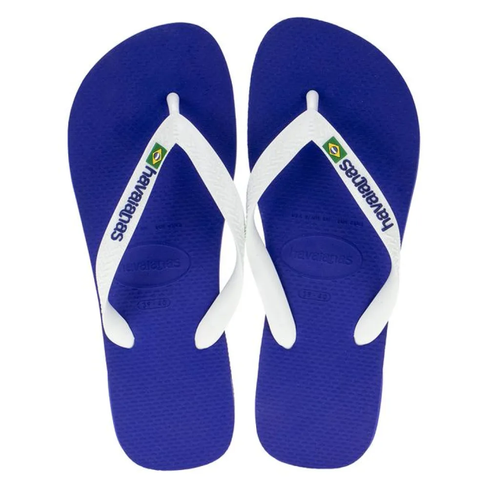 Chinelo Brasil Logo Havaianas - 4110850 AZUL/BRANCO 37/38