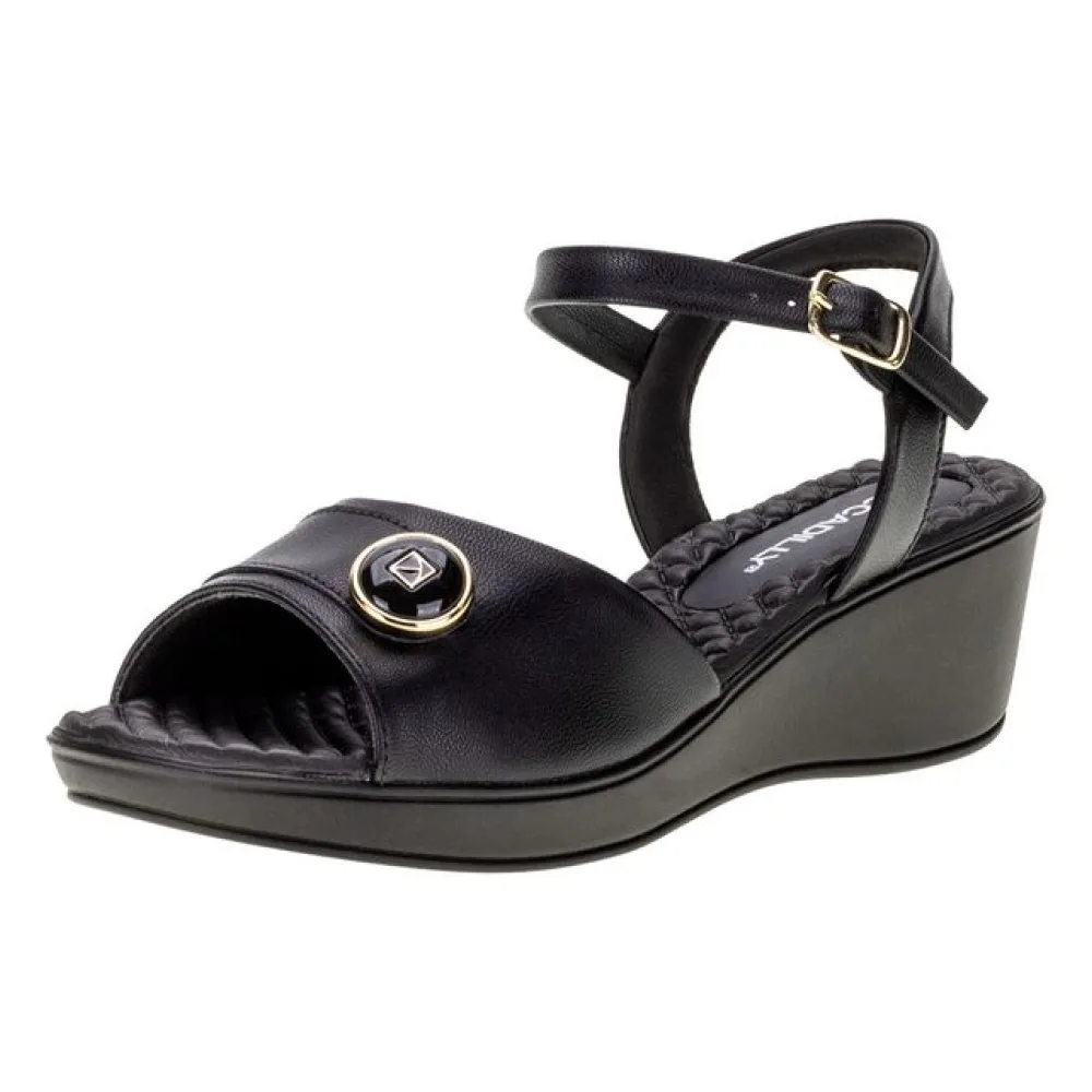 Sandália Feminina Anabela Piccadilly - 540350 PRETO 37