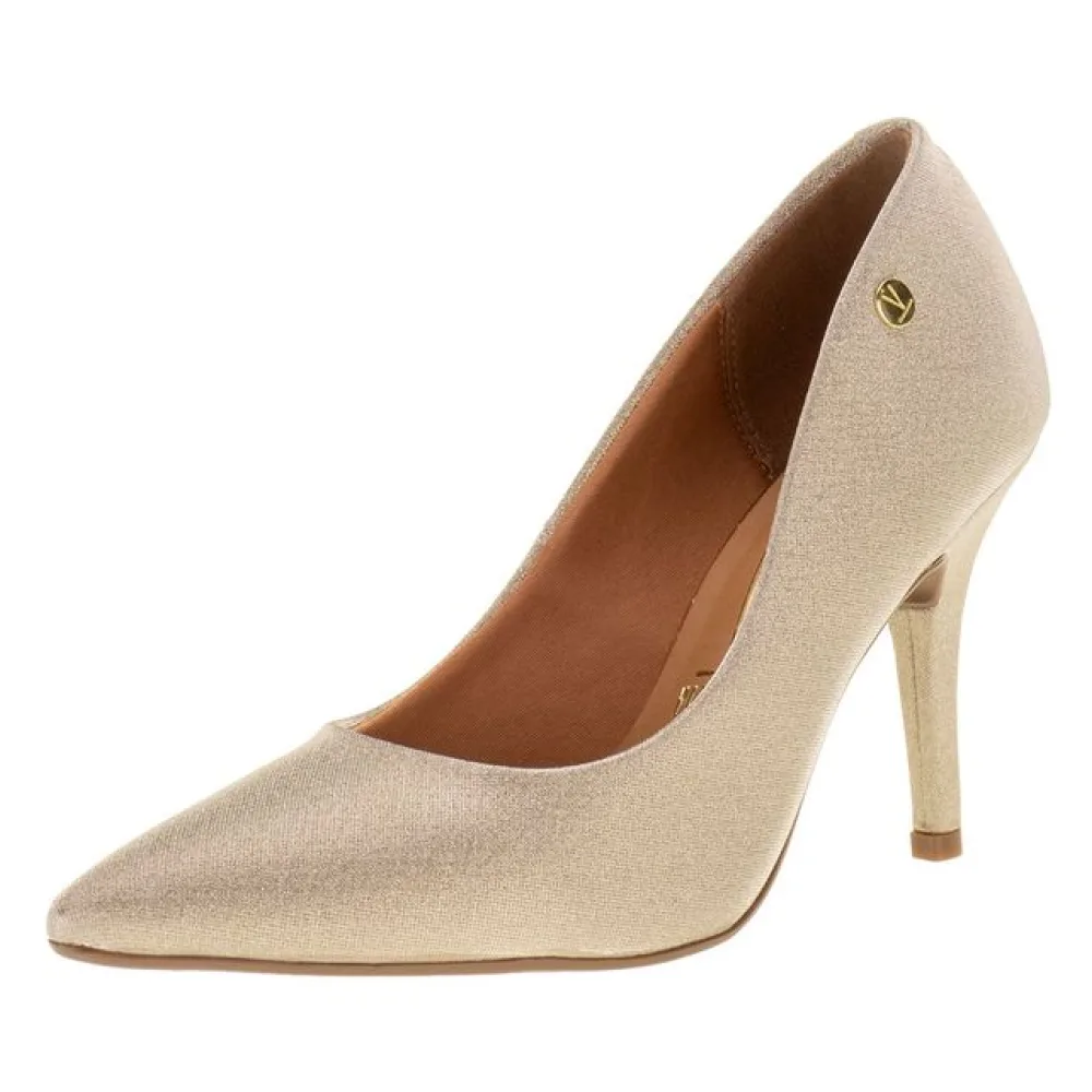 Scarpin Feminino Salto Alto Vizzano - 11841101 DOURADO 34