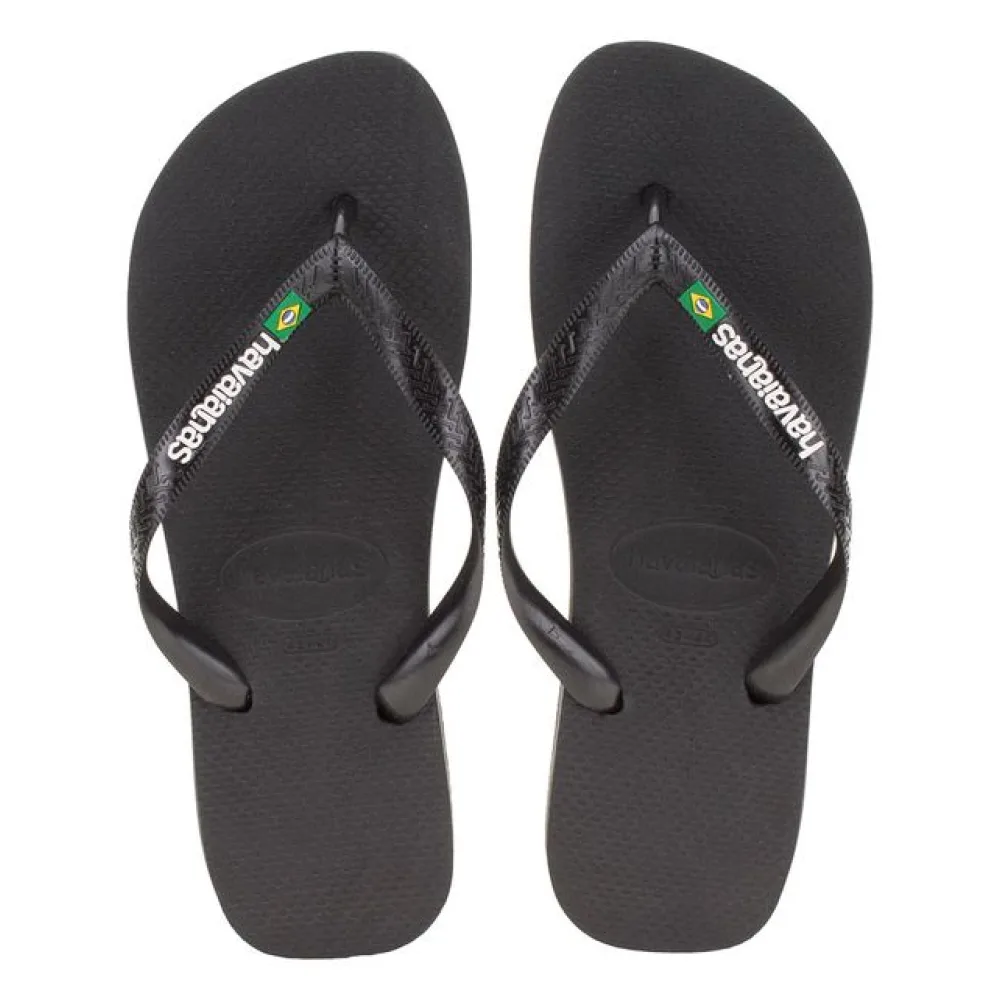 Chinelo Brasil Logo Havaianas - 4110850 PRETO 01 37/38