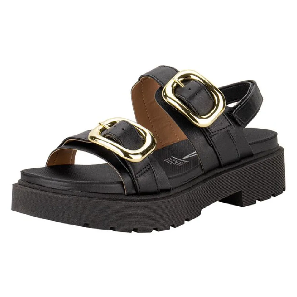 Sandália Feminina Salto Grosso Vizzano 6499115 PRETO 35