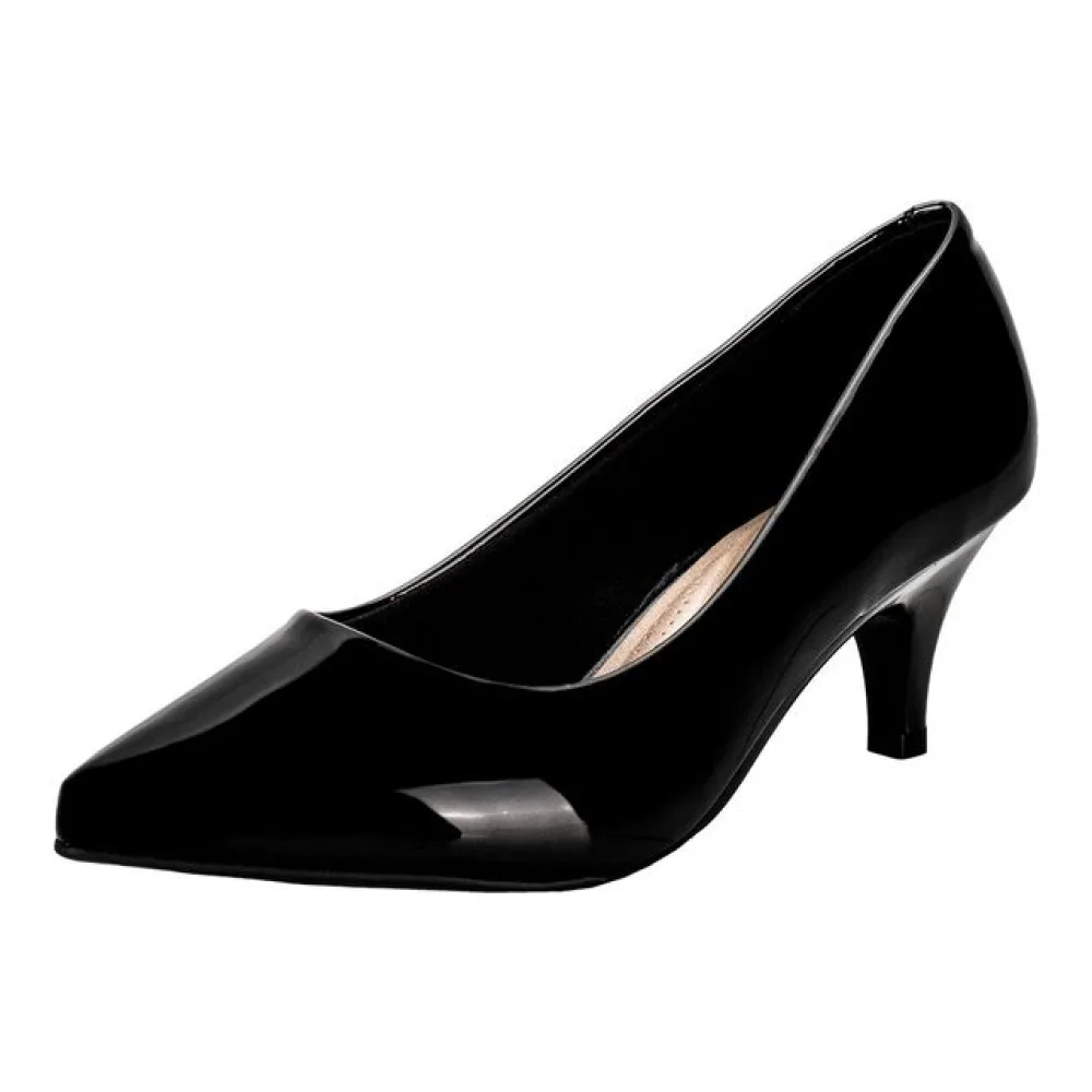 Scarpin Feminino Salto Fino Beira Rio 40761350 VERNIZ/PRETO 34