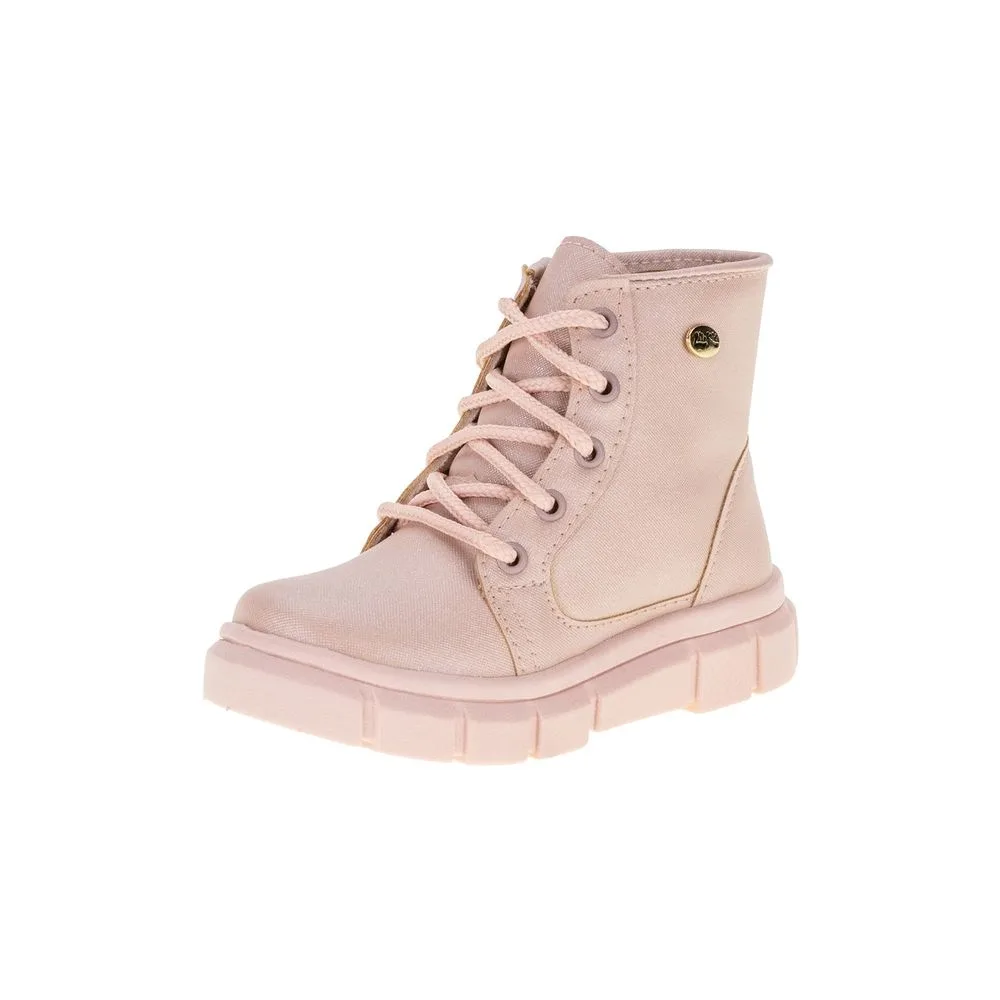Bota Infantil Feminina Coturno Lily Kids 16035 ROSA 20
