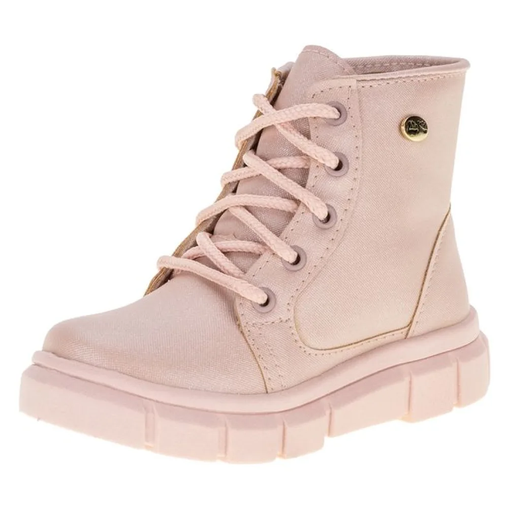 Bota Infantil Feminina Coturno Lily Kids 16035 ROSA 20