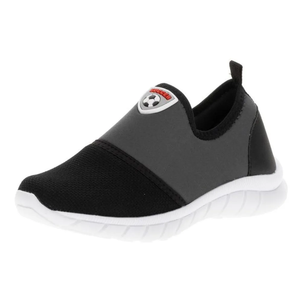 Tênis Infantil Masculino Slip On Kids Top - 275 CINZA/PRETO 32