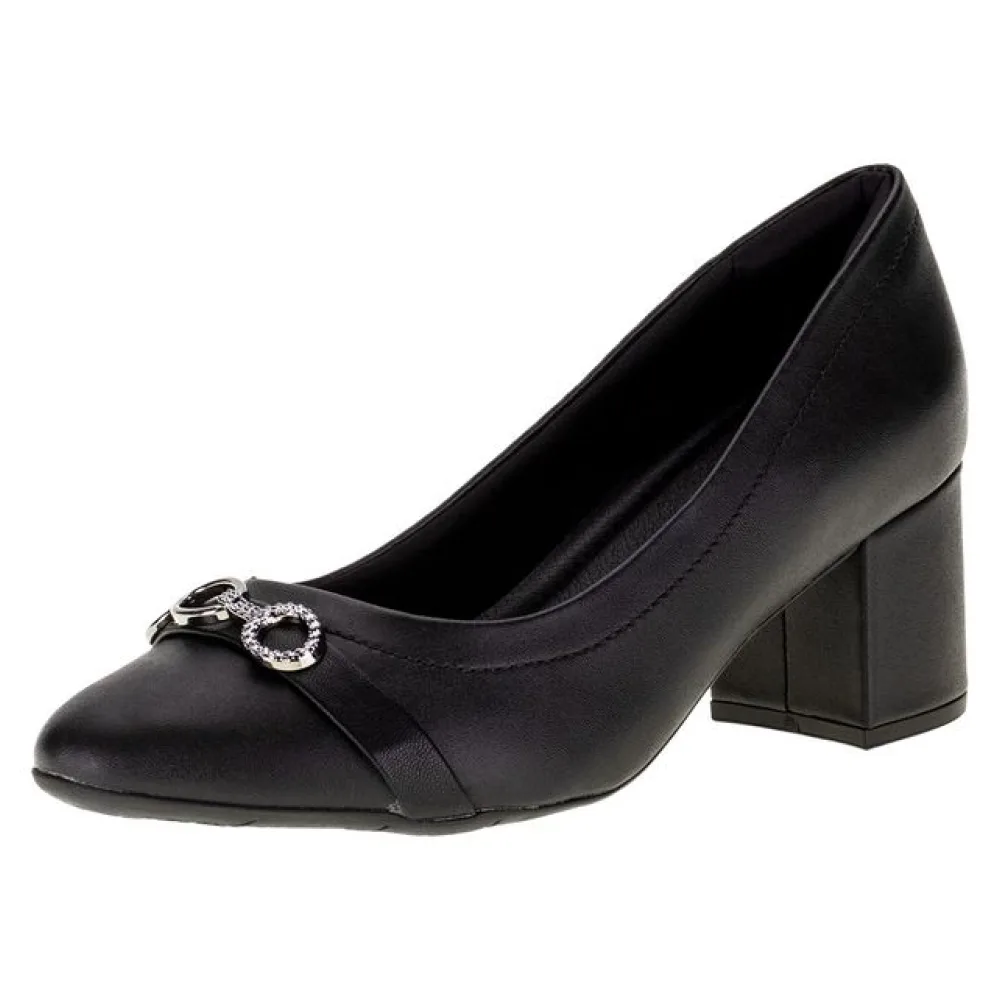 Sapato Feminino Salto Grosso ComfortFlex - 2354402 PRETO 34