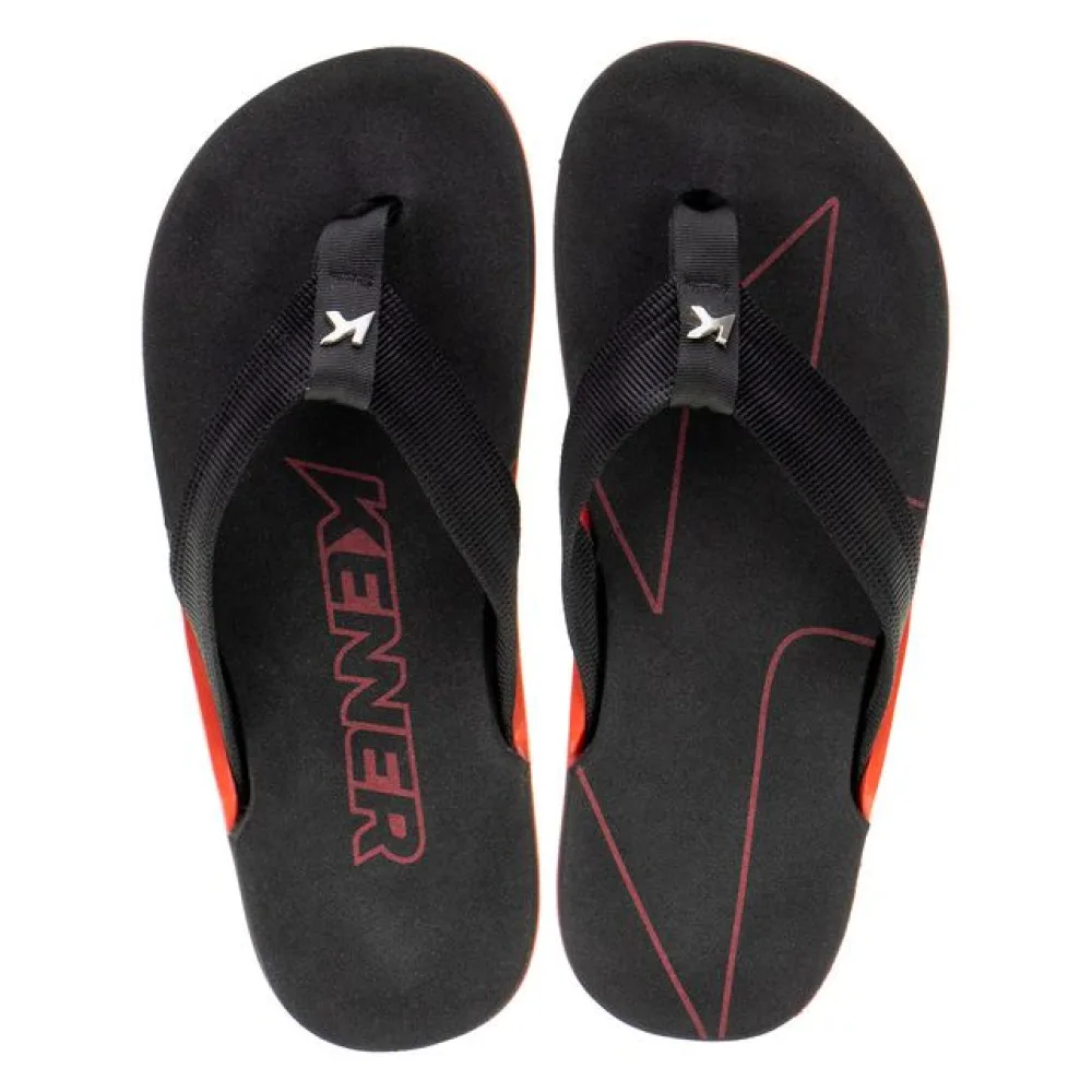 Chinelo Masculino KN6 Pro U1 Kenner - DFY PRETO/VERMELHO 38
