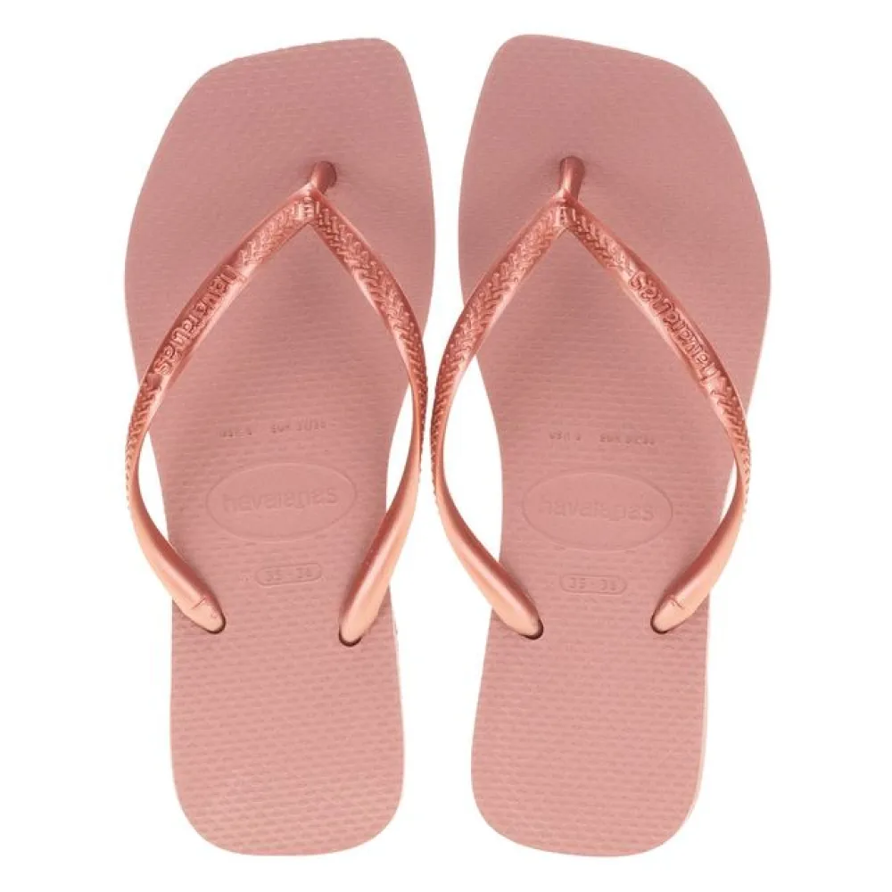 Chinelo Feminino Slim Square Havaianas - 4148301 BRONZE 33/34
