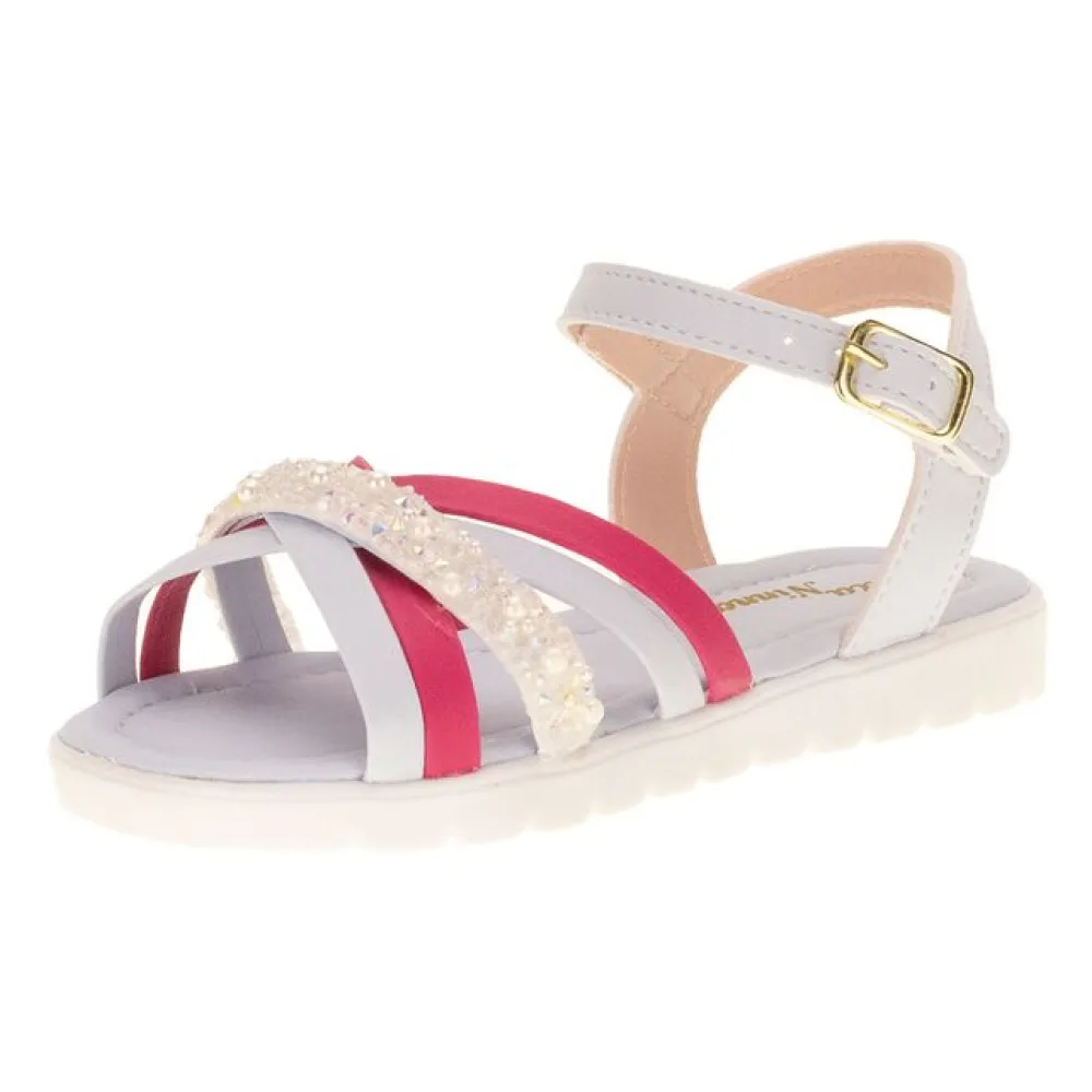 Sandália Infantil Feminina Bella Ninna - 61101 AZUL/ROSA 21
