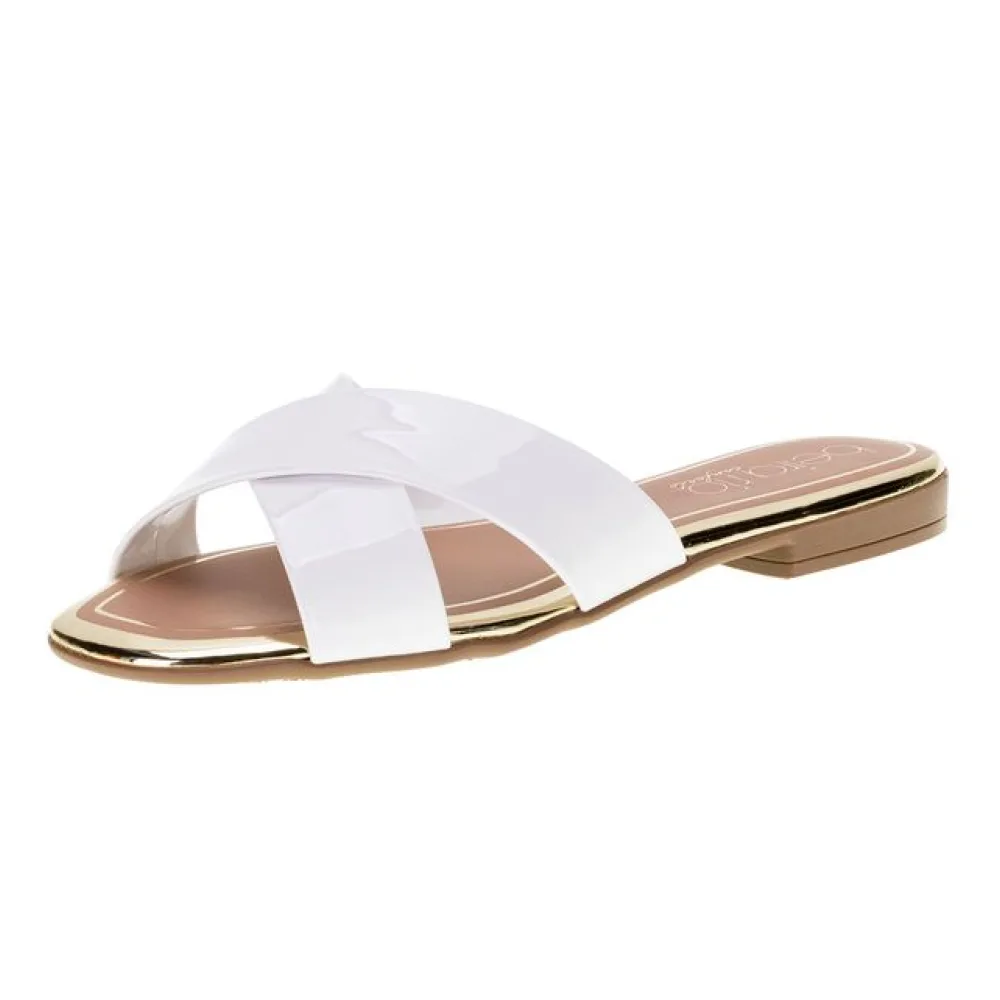 Sandália Feminina Rasteira Beira Rio - 8431100 BRANCO 34