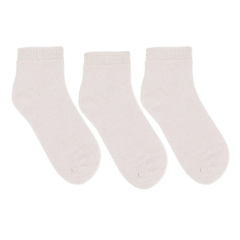 Kit Com 3 Pares de Meias Cano Curto Infantil Hoahi 23132 BRANCO 28/33
