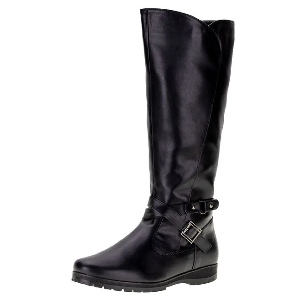Bota Feminina Cano Alto Mooncity - 71121 PRETO 34