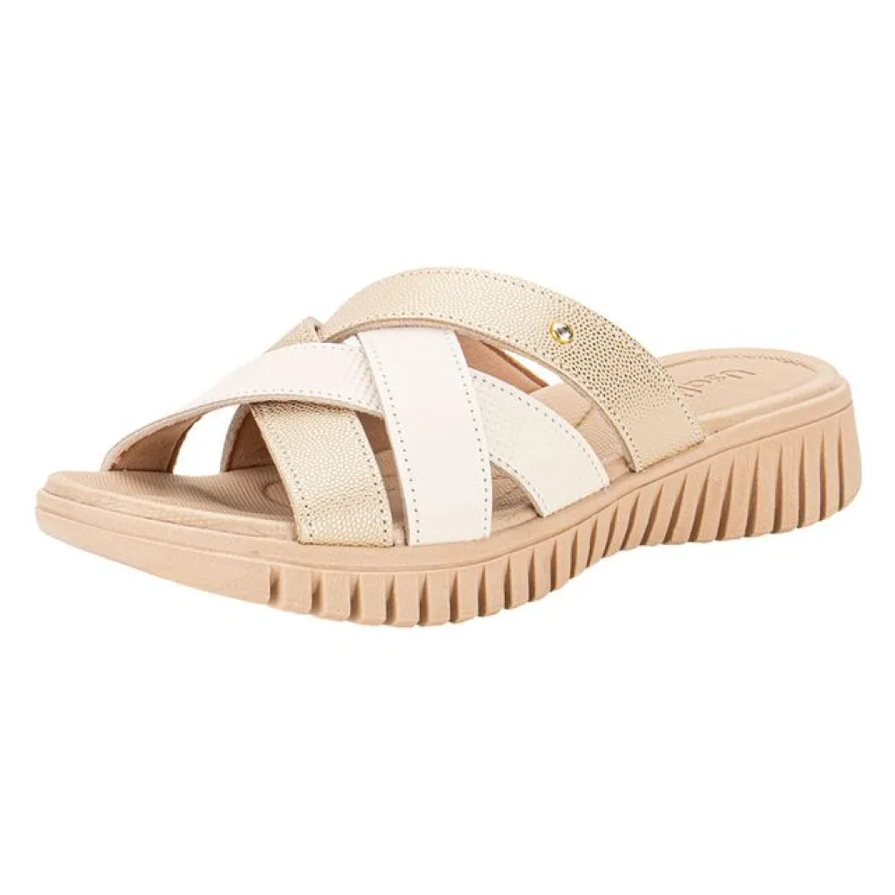 Tamanco Feminino Flat Usaflex UC21002 OURO 34