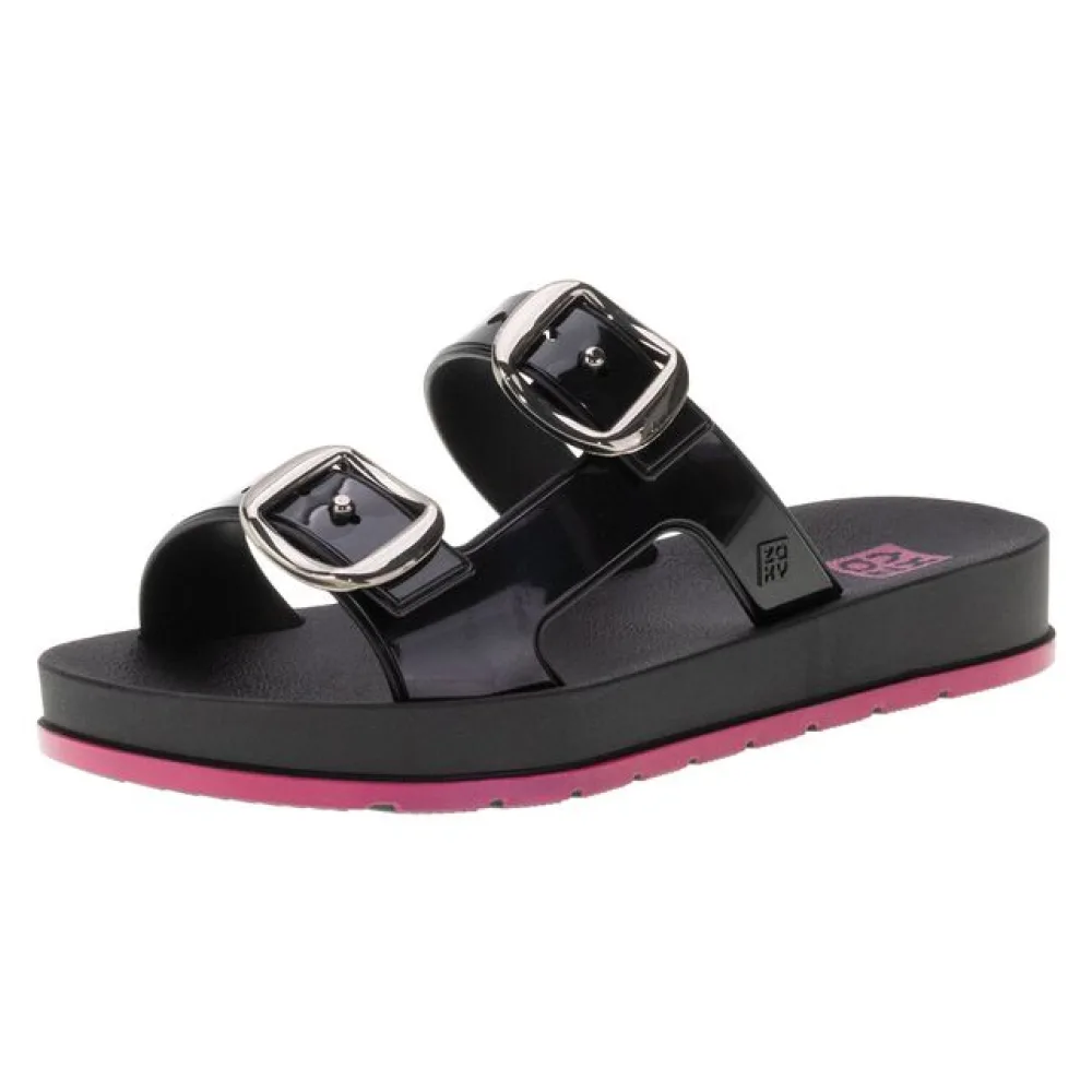 Sandália Infantil Feminina Slide Flash Zaxy - 18769 PRETO/ROSA 29