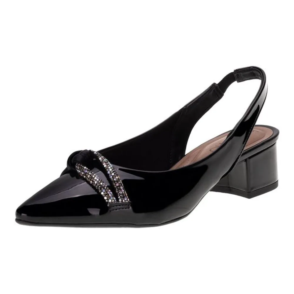 Sapato Feminino Mule Beira Rio 4182221 VERNIZ/PRETO 34