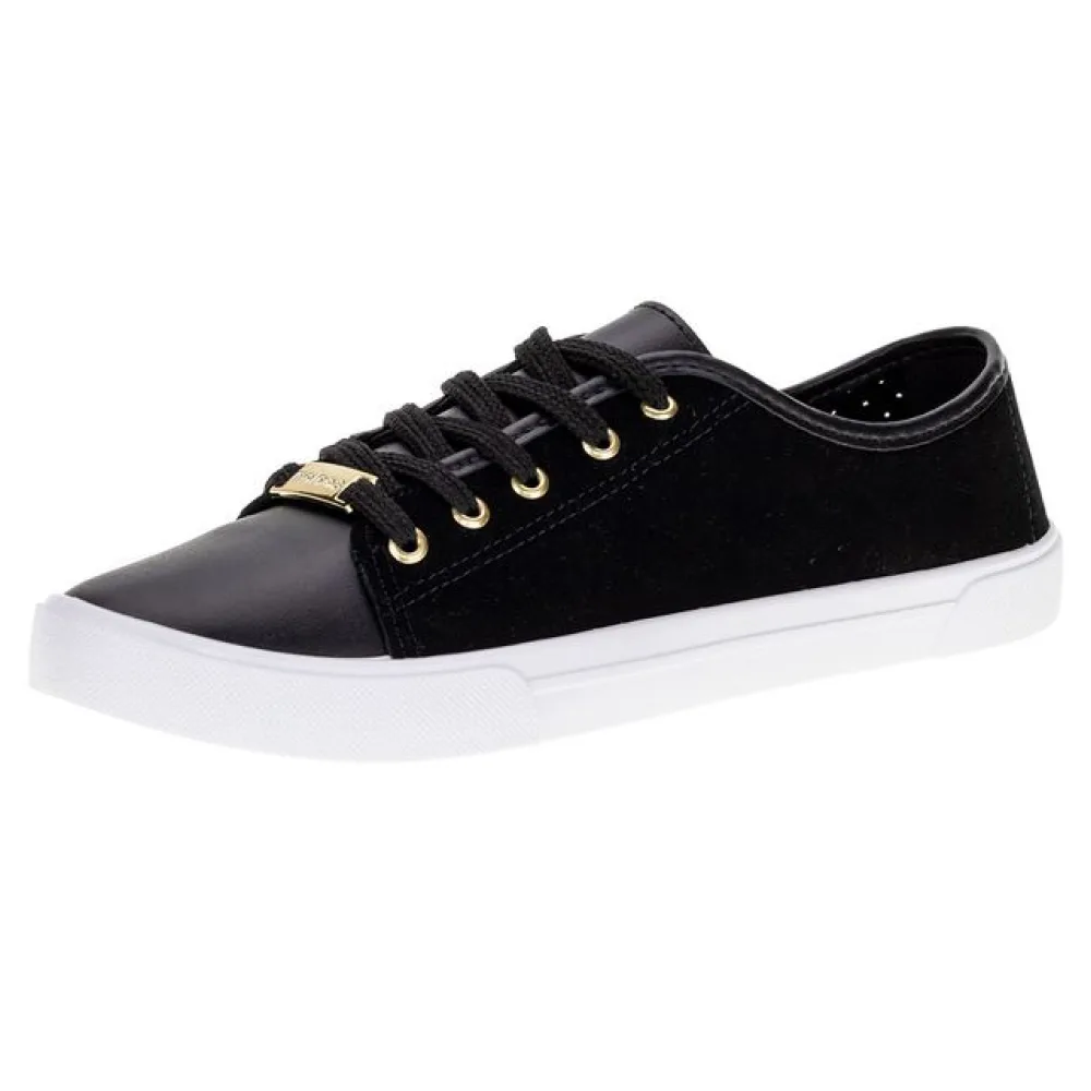 Tênis Feminino Casual Moleca - 5296210 PRETO/NOBUCK 34