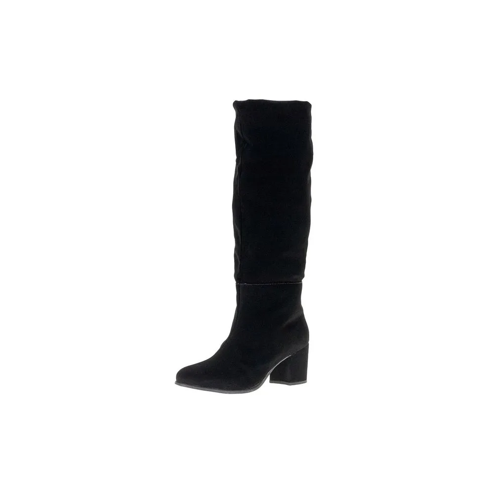 Bota Feminina Cano Médio Villa Rosa - 25088 PRETO/NOBUCK 35