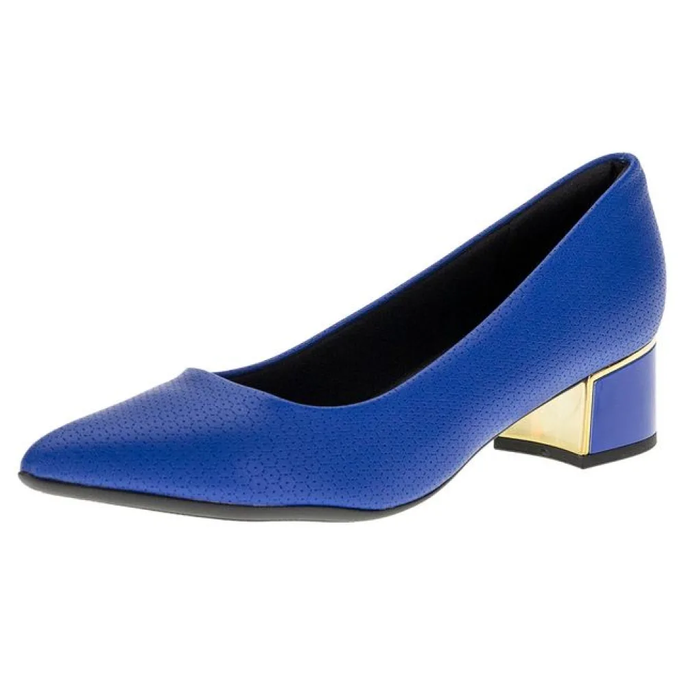 Sapato Feminino Salto Grosso Piccadilly - 739115 AZUL 34