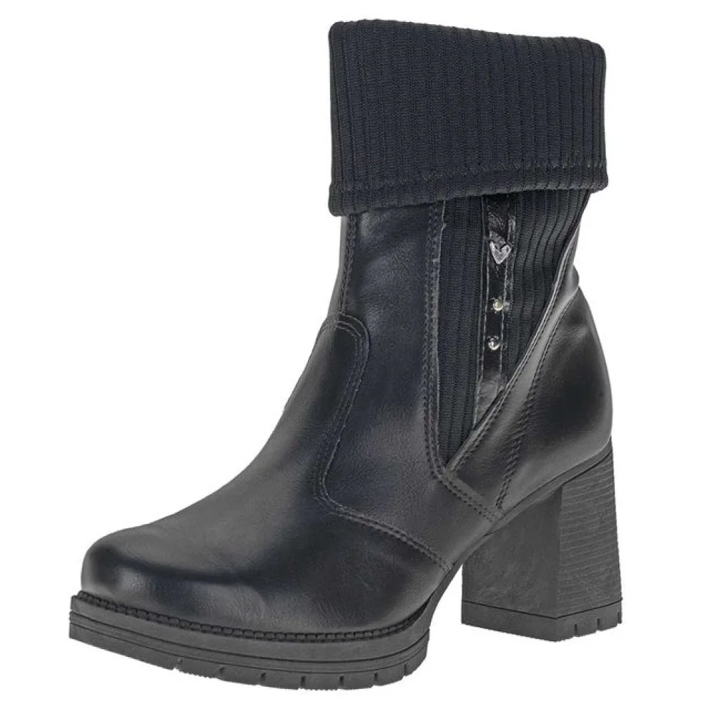 Bota Feminina Cano Baixo Mississipi - Q8113 PRETO 37