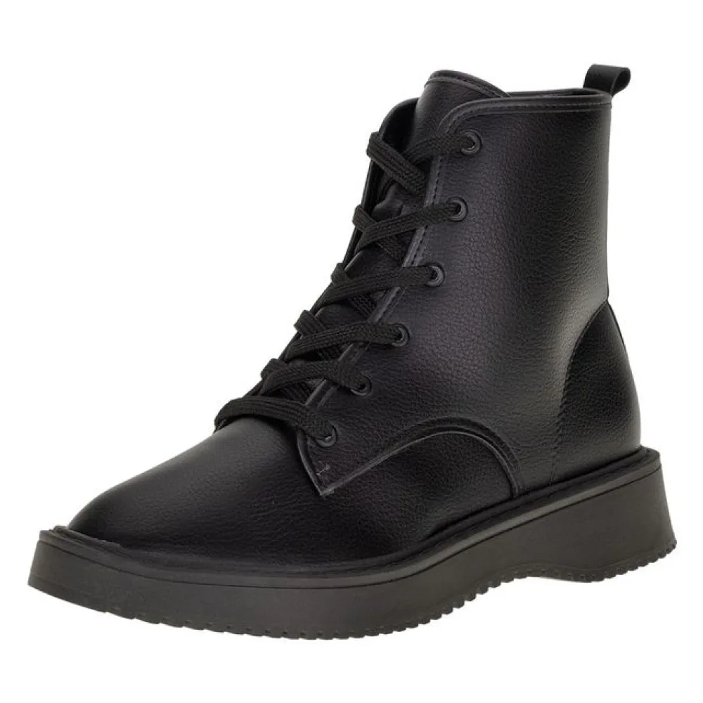 Bota Feminina Coturno Moleca - 5339100 PRETO 34