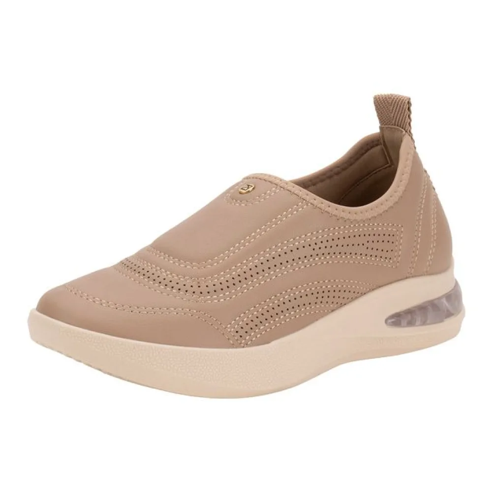 Tênis Feminino Slip On SoftStep Piccadilly 940002 BEGE 35