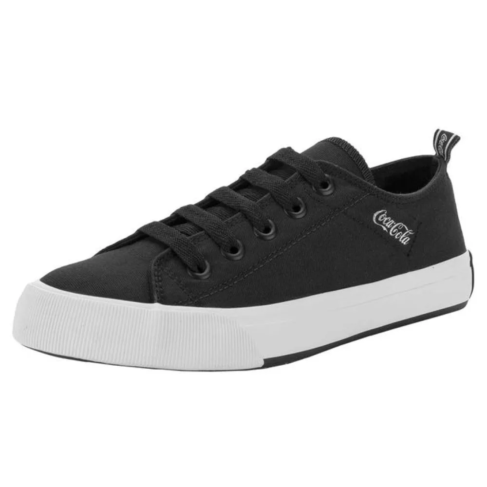 Tênis Feminino Atlanta Canvas Coke Coca Cola CC2384 PRETO 34