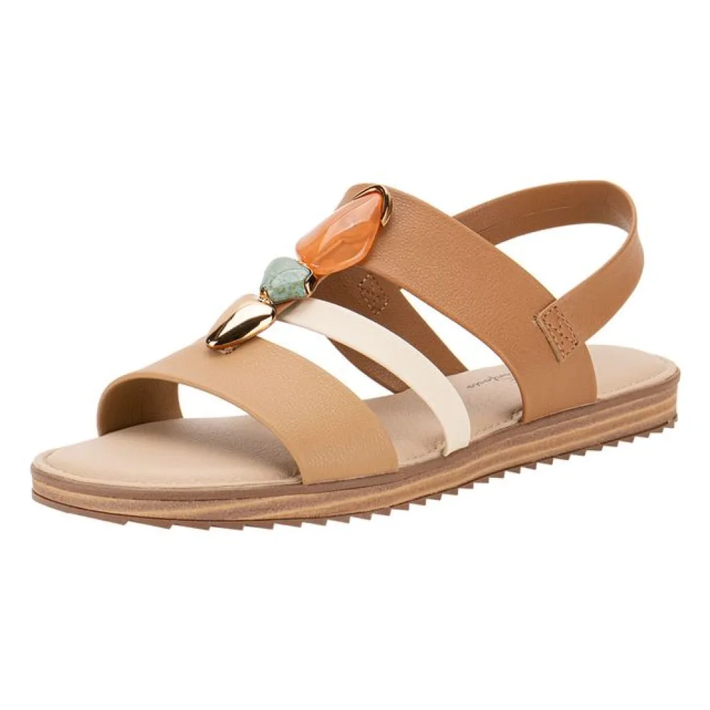 Sandália Feminina Flat Modare 7141144 CAMEL 34