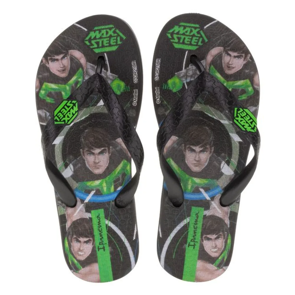 Chinelo Infantil Polly e Max Steel Ipanema - 26181 PRETO 27/28
