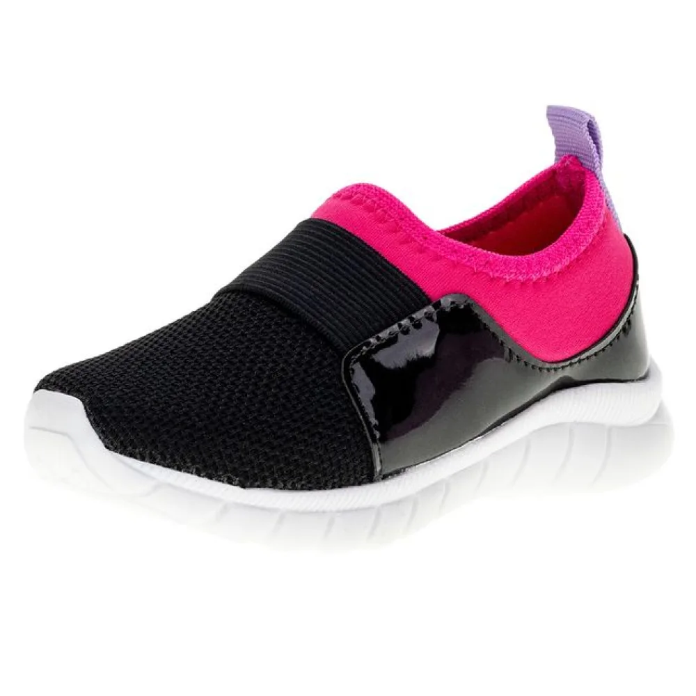 Tênis Infantil Feminino Nayarinha - 250 PRETO/ROSA 20