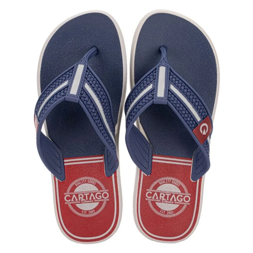 Chinelo Masculino Palermo Cartago 12397 AZUL/VERMELHO 39