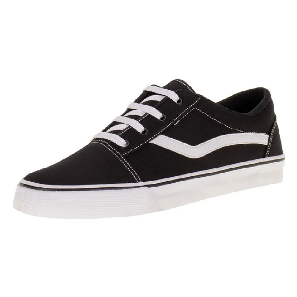 Tênis Casual Plumax - 8000 PRETO/BRANCO 01 35