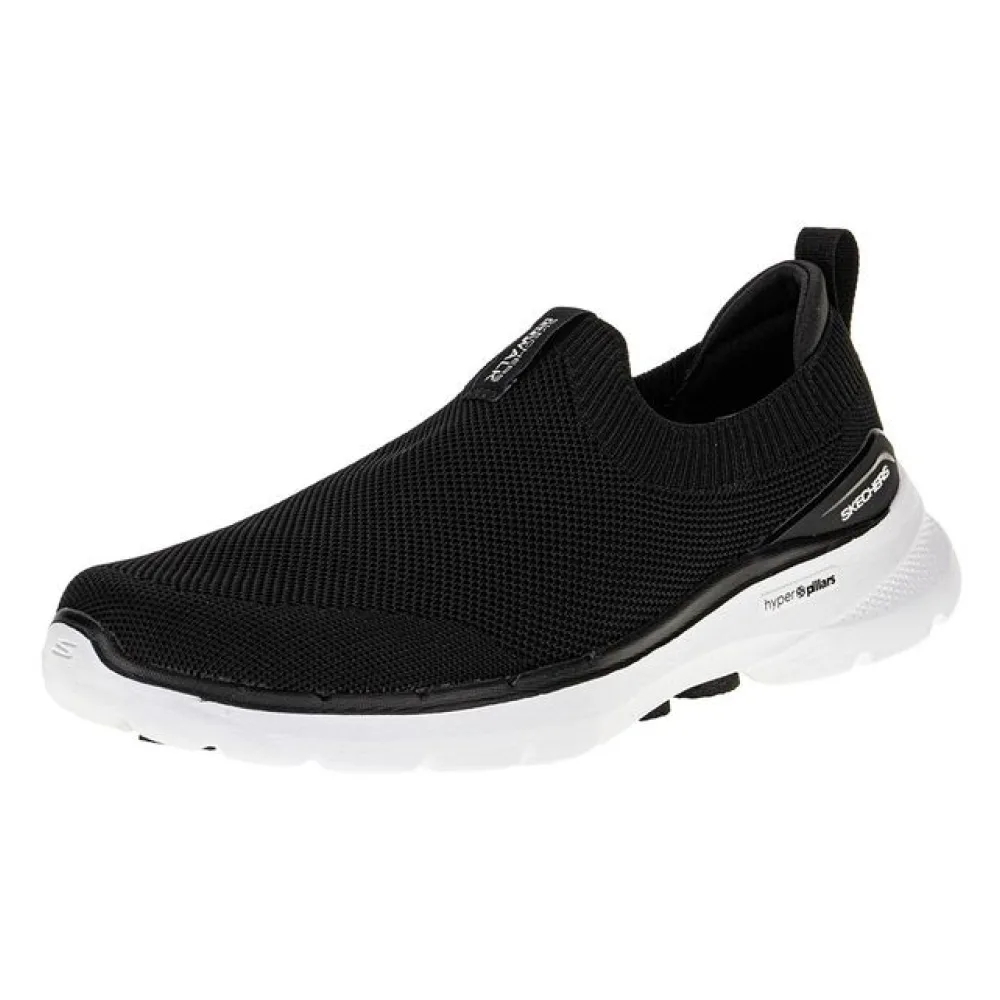 Tênis Masculino Go Walk 6 Warnock Skechers 216267 PRETO 39