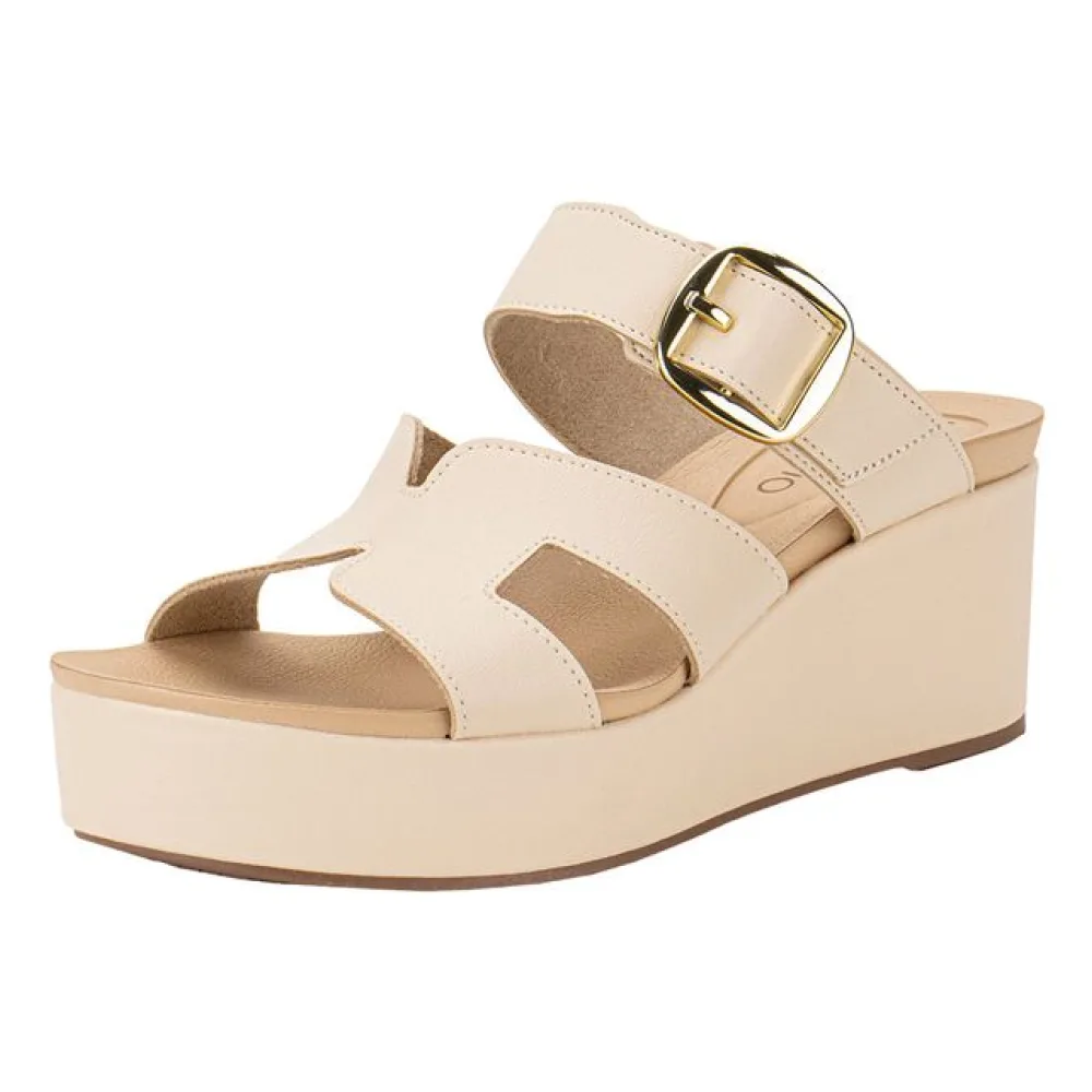 Tamanco Feminino Anabela Beira Rio 8407136 NATURAL 34
