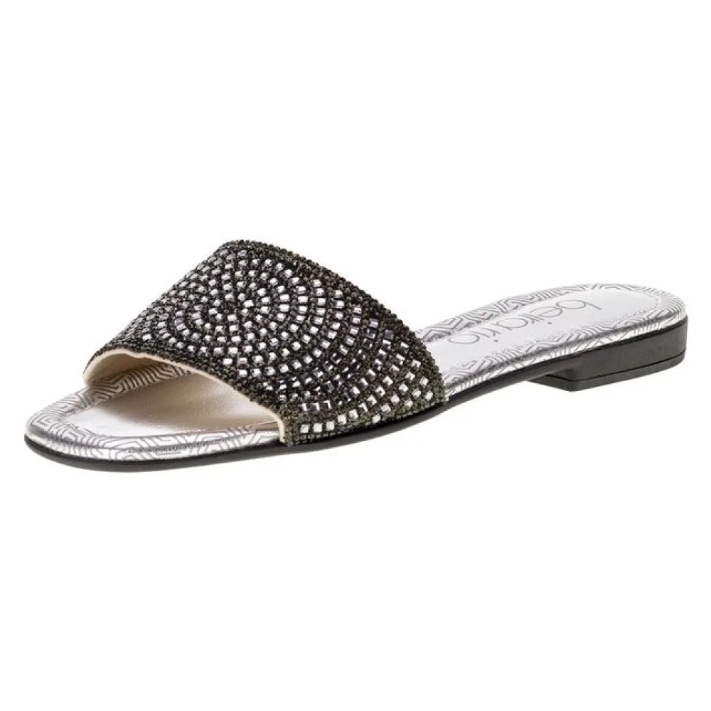 Sandália Feminina Rasteira Beira Rio - 8497103 CINZA/PRETO 34